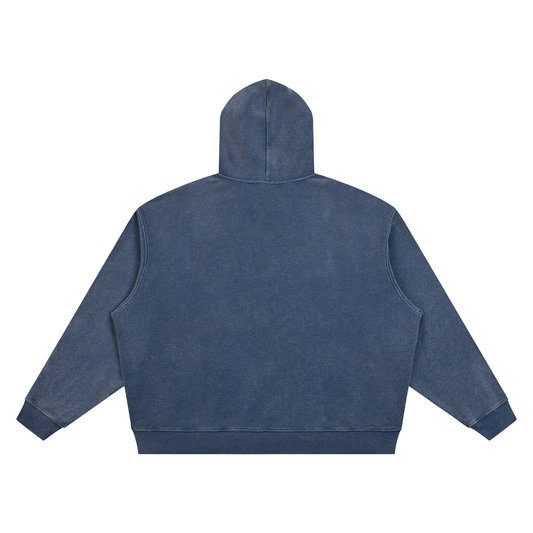 PAID WAFFLE HOODIE - BLUE BEN
