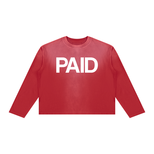 PAID SUNFADE RED LONG SLEEVE